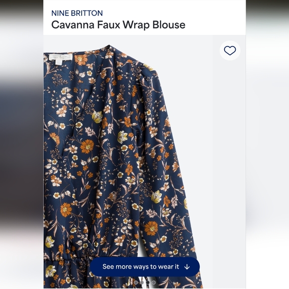 Women's Peplum Faux Wrap Blouse - Picture 3 of 10